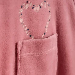 Body langærmet m.velour romper - Withered Rose