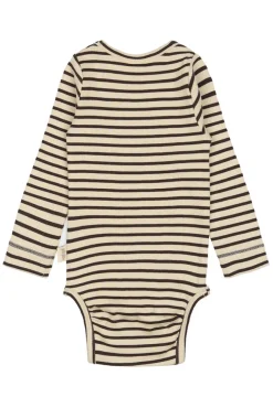 Body ls - Coffee Bean/Off White