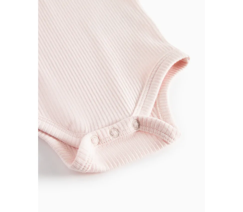 Body med lange ærmer - Rosa