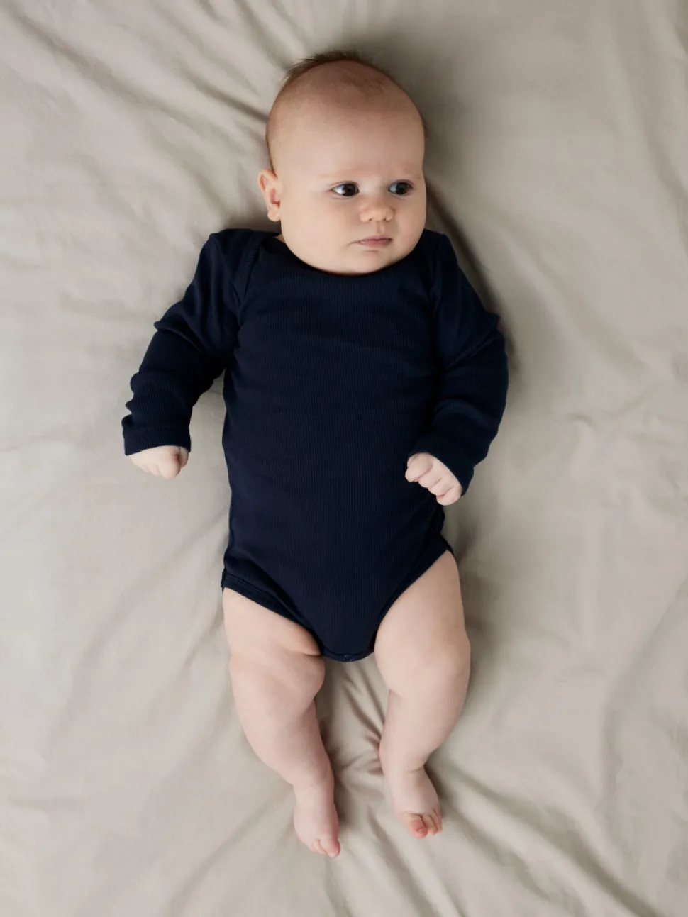 Body 5p ls solid rib - CHINA BLUE