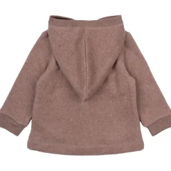 Bomuld Fleece Cardigan med hætte - BURLWOODME