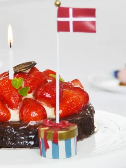 Bordflag, stor pakke i blå