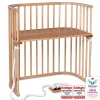 Boxspring bedside crib - natural varnished