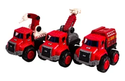 Brandbiler i metal med inerti 3 ass.