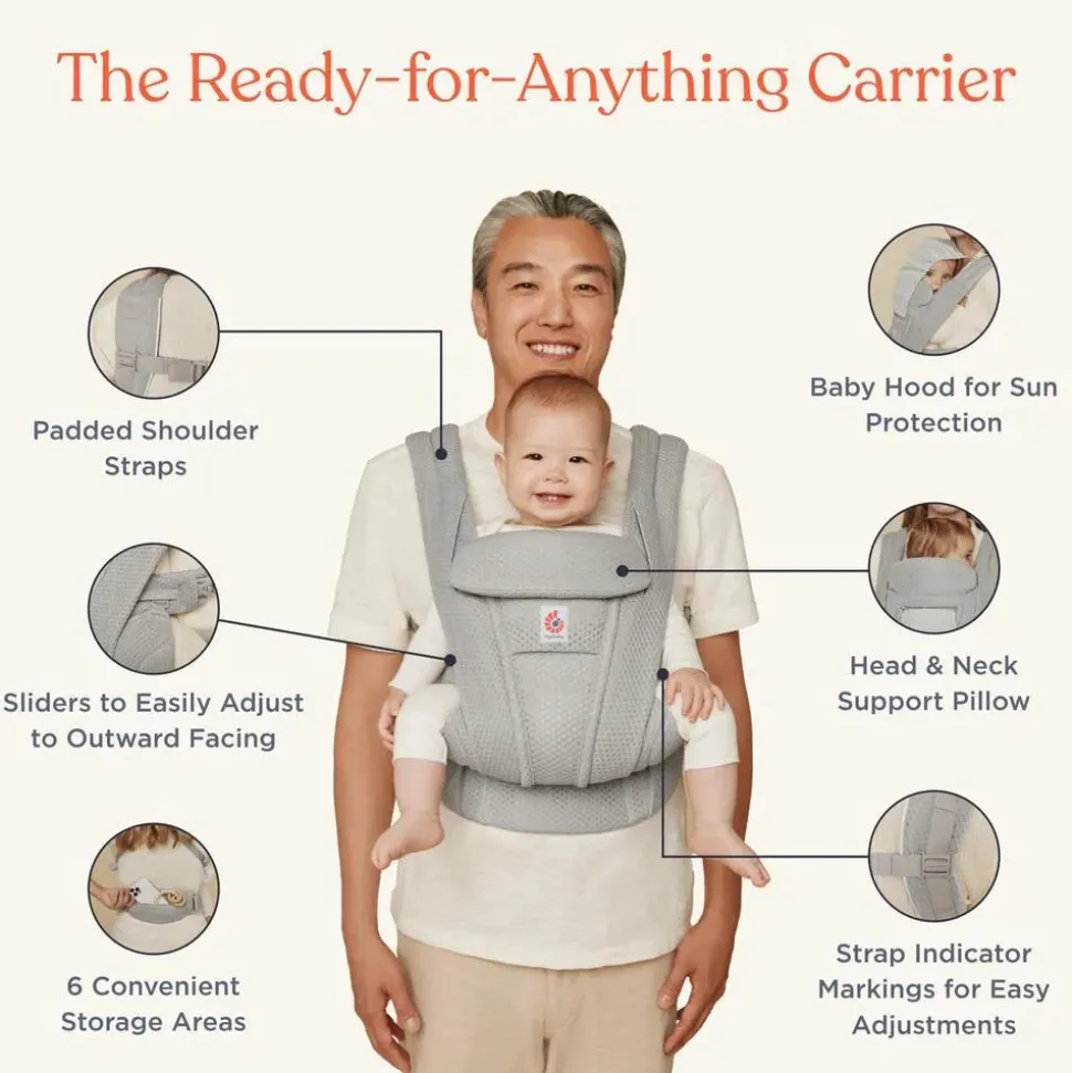 Bæresele, Omni Deluxe, Mesh - Natural Beige