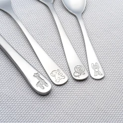Børnebestik I rustfrit stål, 4 stk.