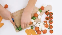 Børnekokkeknivsæt - grøn/blå