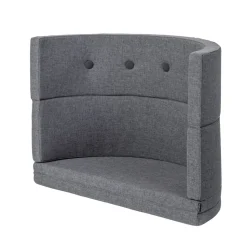 Børnesofa cirkel - mørkegrå/sortgrå knap