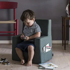 Børnestol XL - grøn/lysegrøn knap