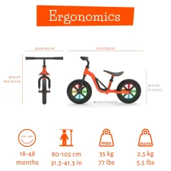 Charlie Glow balancecykel - Orange