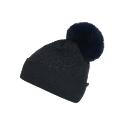 Chunky Oslo Beanie w fake fur - Navy