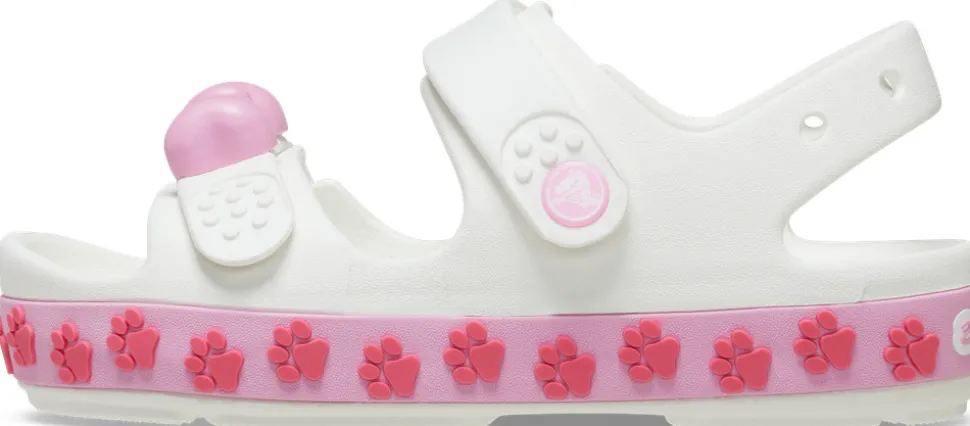 Crocband Cruiser Pet Sandal T - WHITE/PINK