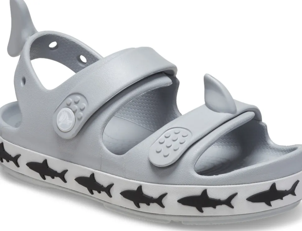 Crocband Cruiser Shark Sandal - LIGHT GREY