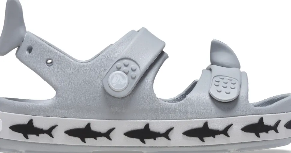 Crocband Cruiser Shark Sandal - LIGHT GREY