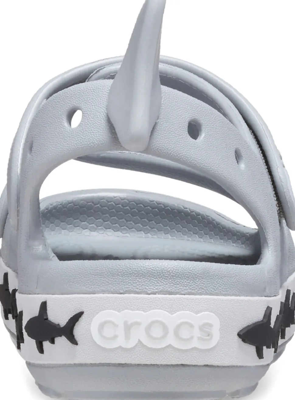 Crocband Cruiser Shark Sandal - LIGHT GREY