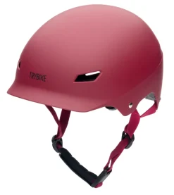 Cykelhjelm med retrolook - vintagerød S/M