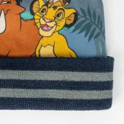 2-Delt Hue og vante sæt - Lion King - GRÅ/BLÅ