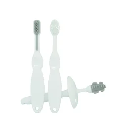 3-delt trænings tandbørste sæt, grå