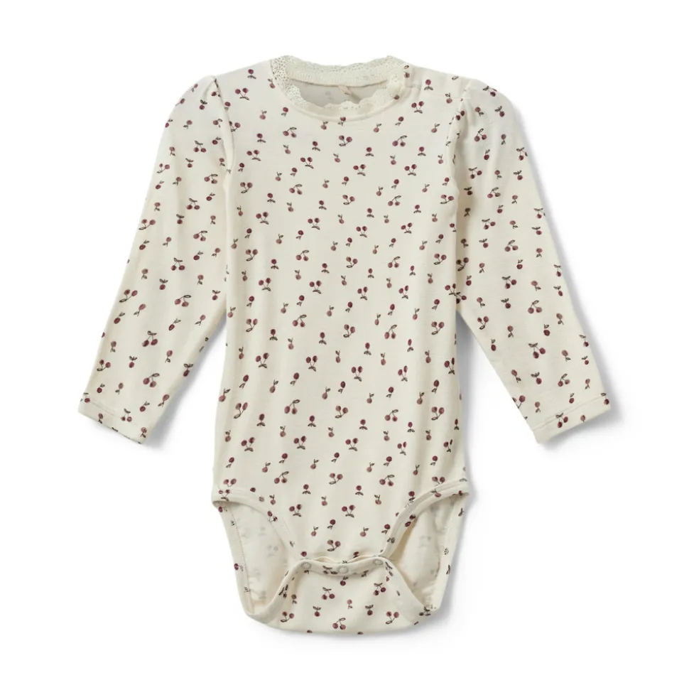 Dicte Langærmet Body - Cherry