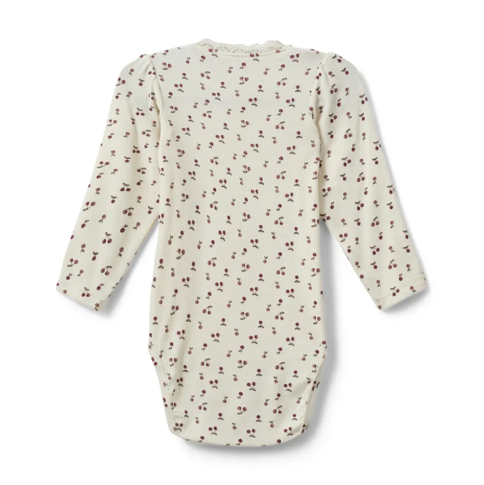 Dicte Langærmet Body - Cherry