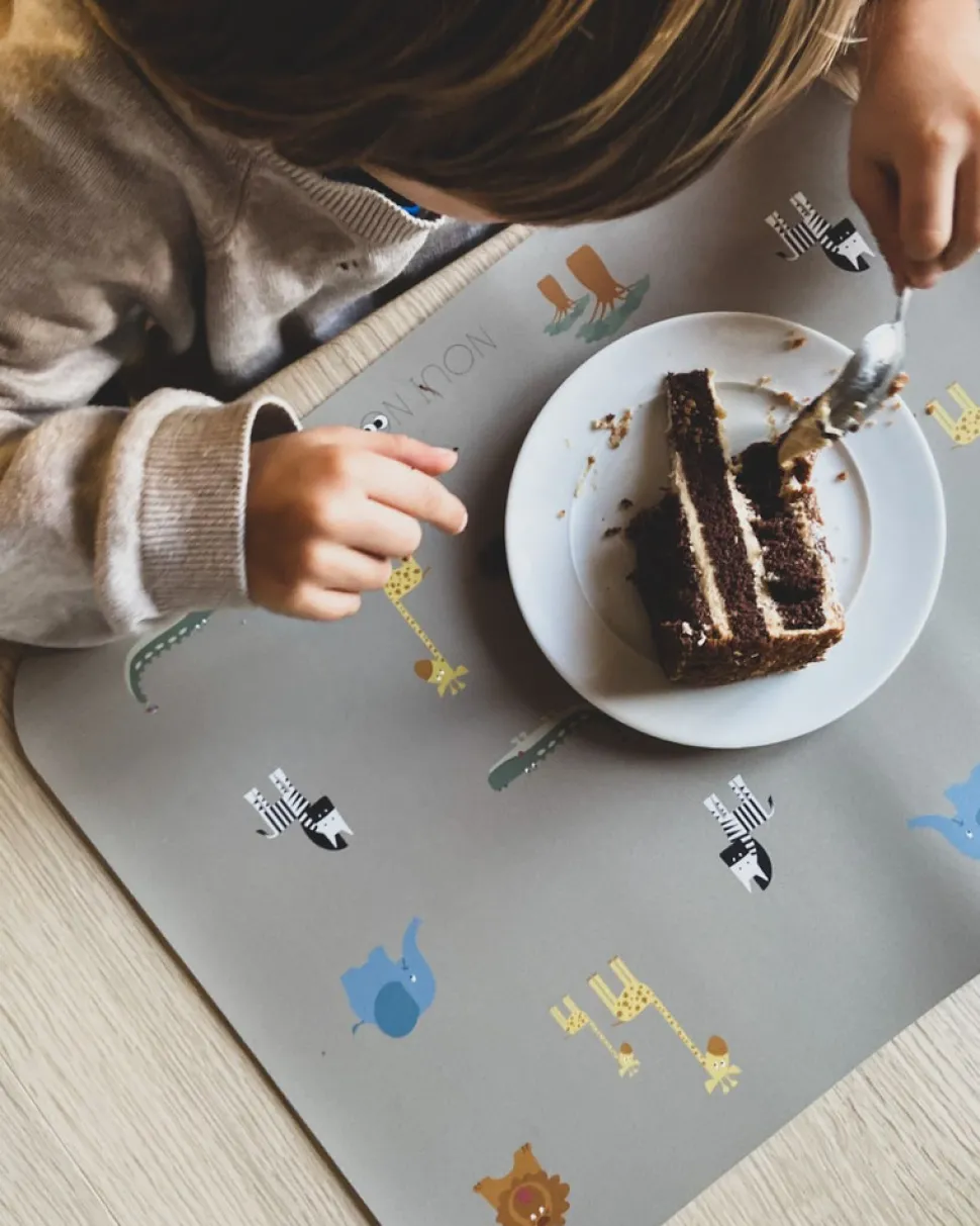 Dækkeserviet - safari oliven grå