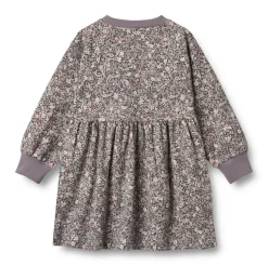 Dorthea Jersey Kjole - Purple stone flowers