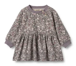 Dorthea Jersey Kjole - Purple stone flowers