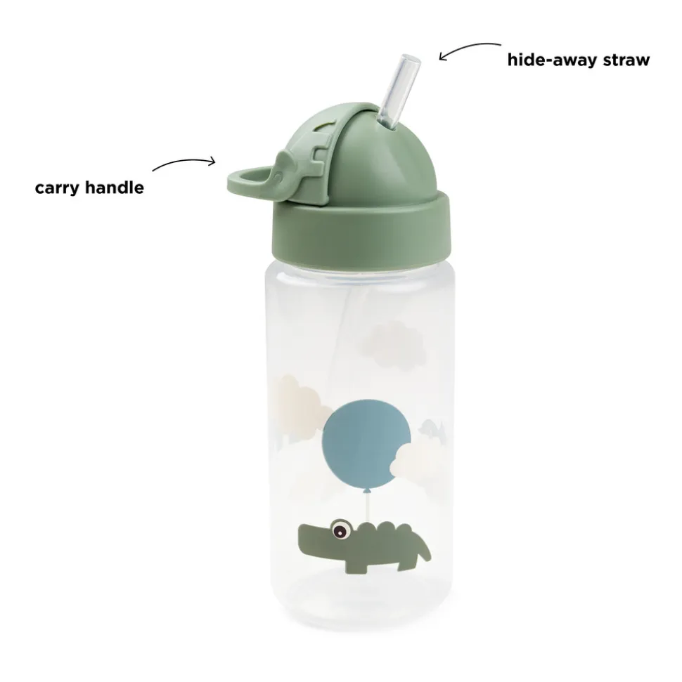 Drikkedunk m/sugerør Happy clouds - Grøn