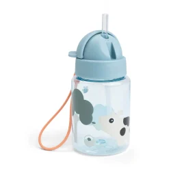 Drikkedunk m/sugerør Tiny farm Blå