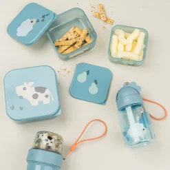 Drikkedunk m/sugerør Tiny farm Blå