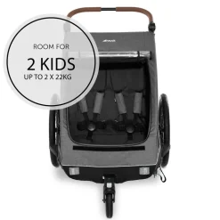 Dryk duo cykelanhænger - melange grey