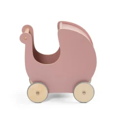 Dukkevogn i træ - blossom pink