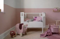 Dukkevogn i træ - blossom pink