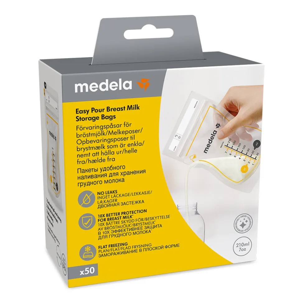 Easy Pour opbevaringsposer til brystmælk, 50 stk