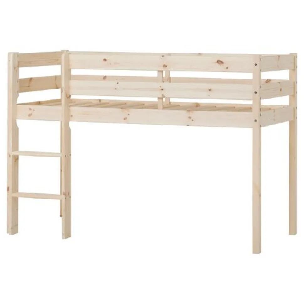 ECO Comfort halvhøj seng med madras - 70x160 cm. - natur