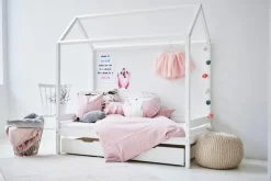 ECO Comfort Husseng med madras - 70x160 cm. - hvid