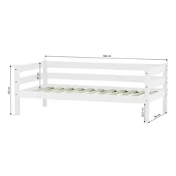 ECO Comfort Juniorseng hvid, med sengehest, skuffesæt og madras