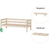 ECO Comfort Juniorseng natur, med sengehest og skuffesæt