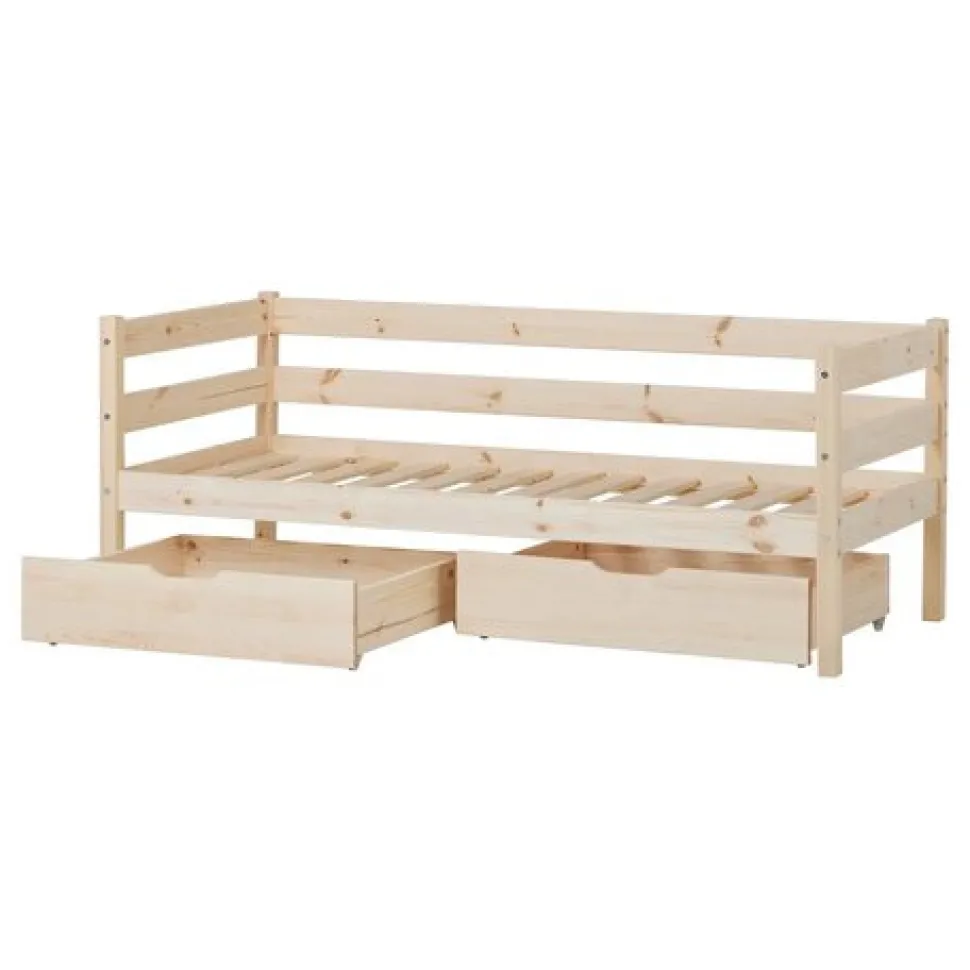 ECO Comfort Juniorseng natur, med sengehest og skuffesæt