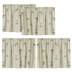 ECO Dream Halvhøj seng (delbar) hvid 90x200, med forhæng grøn