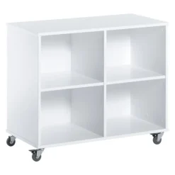 ECO Dream Halvhøj seng (delbar) hvid, med rumdeler og skrivebord