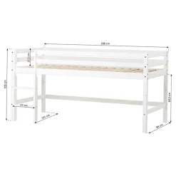 ECO Dream Halvhøj seng (delbar) 90x200 cm. - hvid