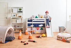 ECO Dream Halvhøj seng 70x160 cm. med Rutsjebane - hvid