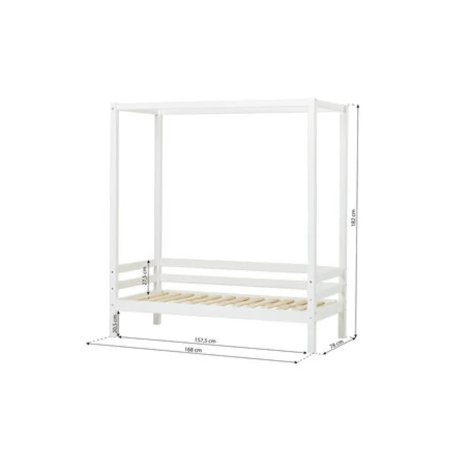 ECO Dream Himmelseng med madras 70x160 cm. - hvid