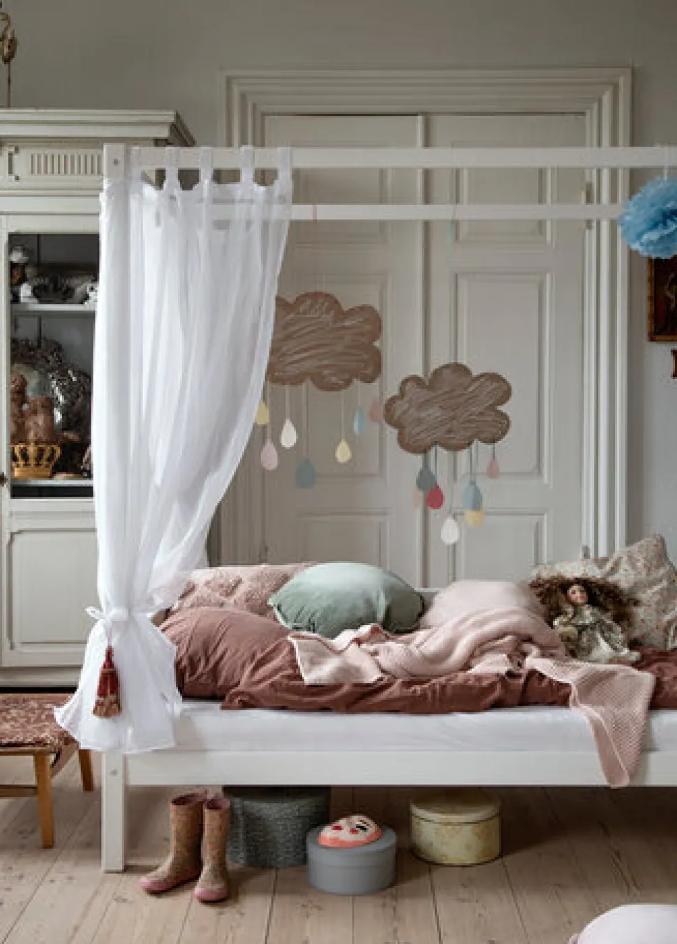 ECO Dream Himmelseng med madras 70x160 cm. - hvid