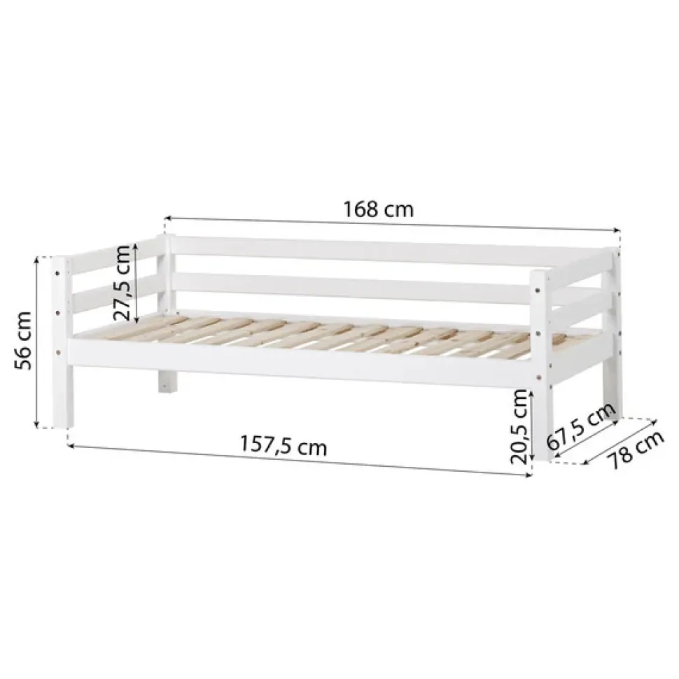 ECO Dream Juniorseng hvid 70x160 cm. - hvid