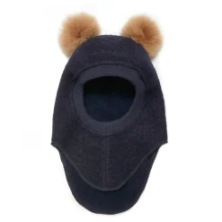 Elefanthue m. Alpaca Pompoms - Navy Melange