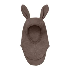 Elefanthue m. Ører Uld Fleece - Brown Melange