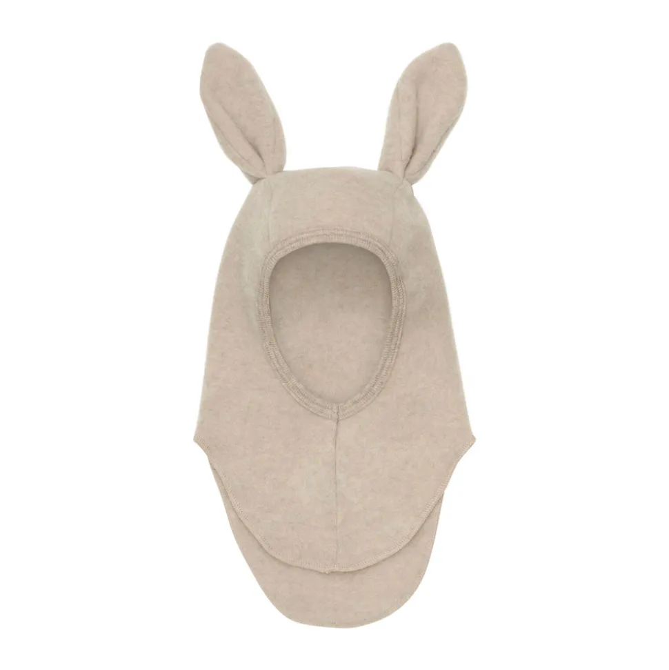 Elefanthue m. Ører Uld Fleece - Camel Melange