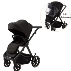 Evoke Klapvogn inkl. regnslag - sort